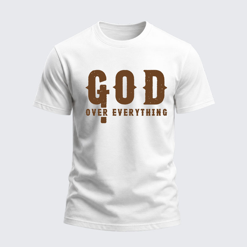 Heavyweight Cotton Tee - God over Everything