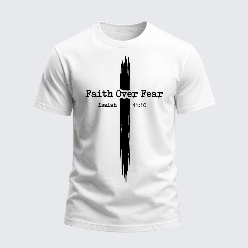 Heavyweight Cotton Tee - Faith Over Fear