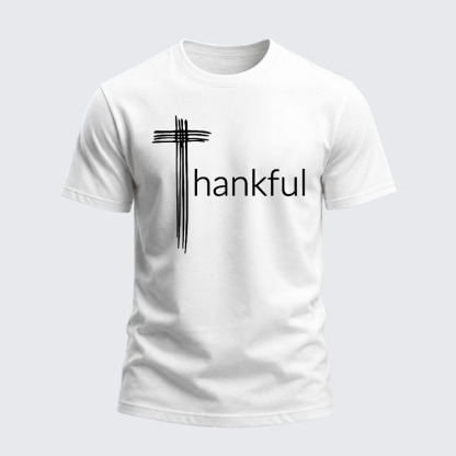 Heavyweight Cotton Tee -Thankful Cross