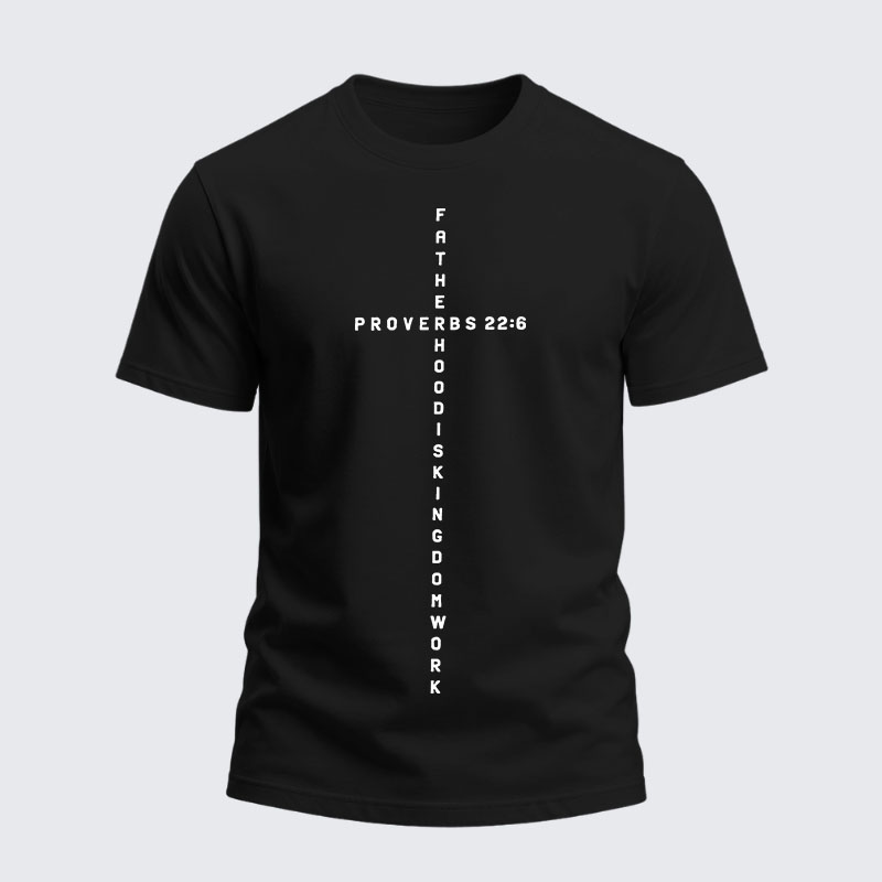Heavyweight Cotton Tee - Fatherhood is Kingdom Work