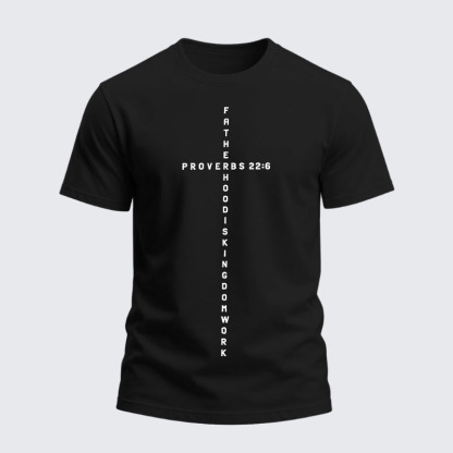 Heavyweight Cotton Tee - Fatherhood is Kingdom Work
