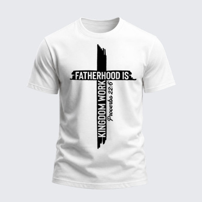 Heavyweight Cotton Tee - Fatherhood is Kingdom Work