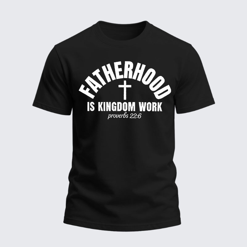 Heavyweight Cotton Tee - Fatherhood is Kingdom Work