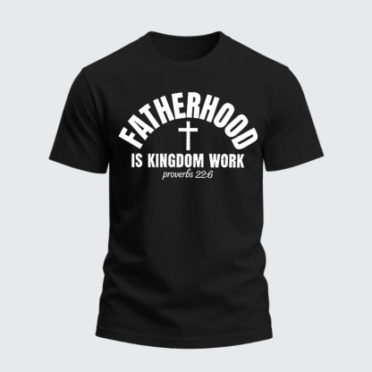 Heavyweight Cotton Tee - Fatherhood is Kingdom Work