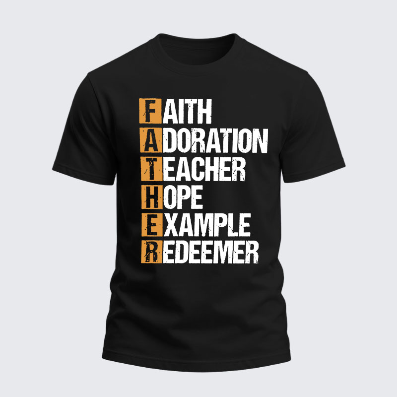 Heavyweight Cotton Tee - Fatherhood is Kingdom Work