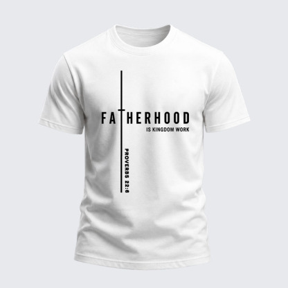 Heavyweight Cotton Tee - Fatherhood is Kingdom Work