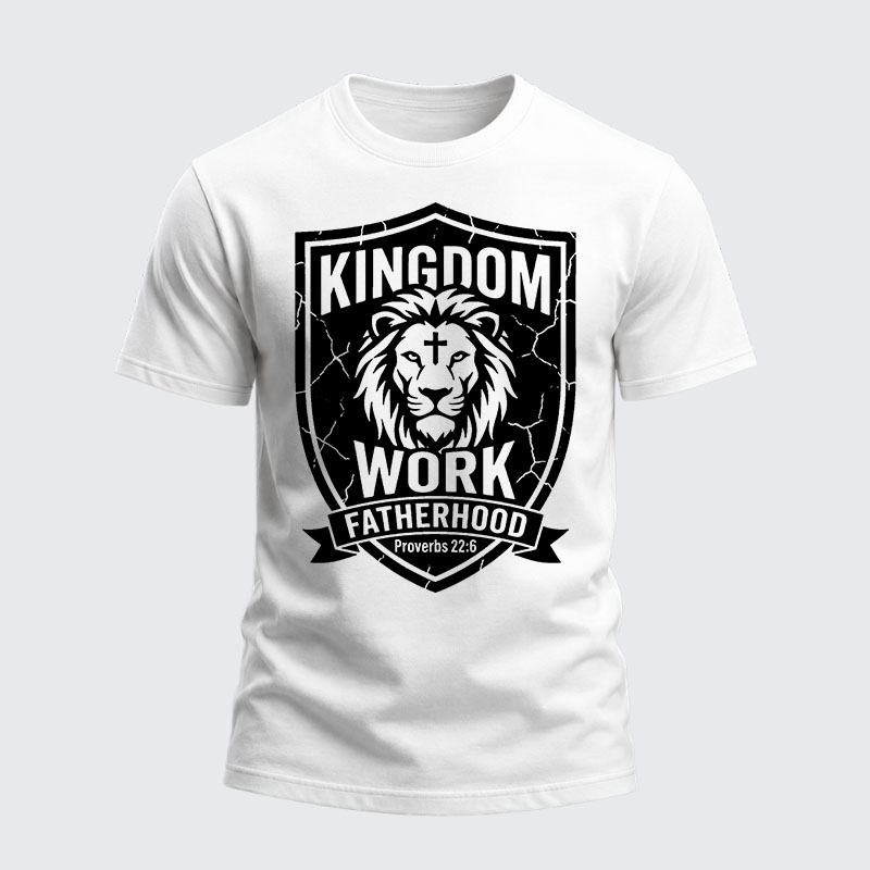 Heavyweight Cotton Tee - Fatherhood is Kingdom Work