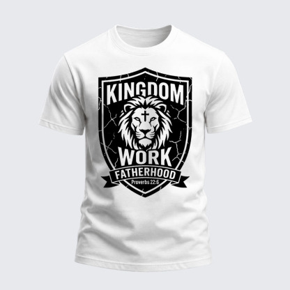 Heavyweight Cotton Tee - Fatherhood is Kingdom Work