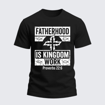Heavyweight Cotton Tee - Fatherhood is Kingdom Work