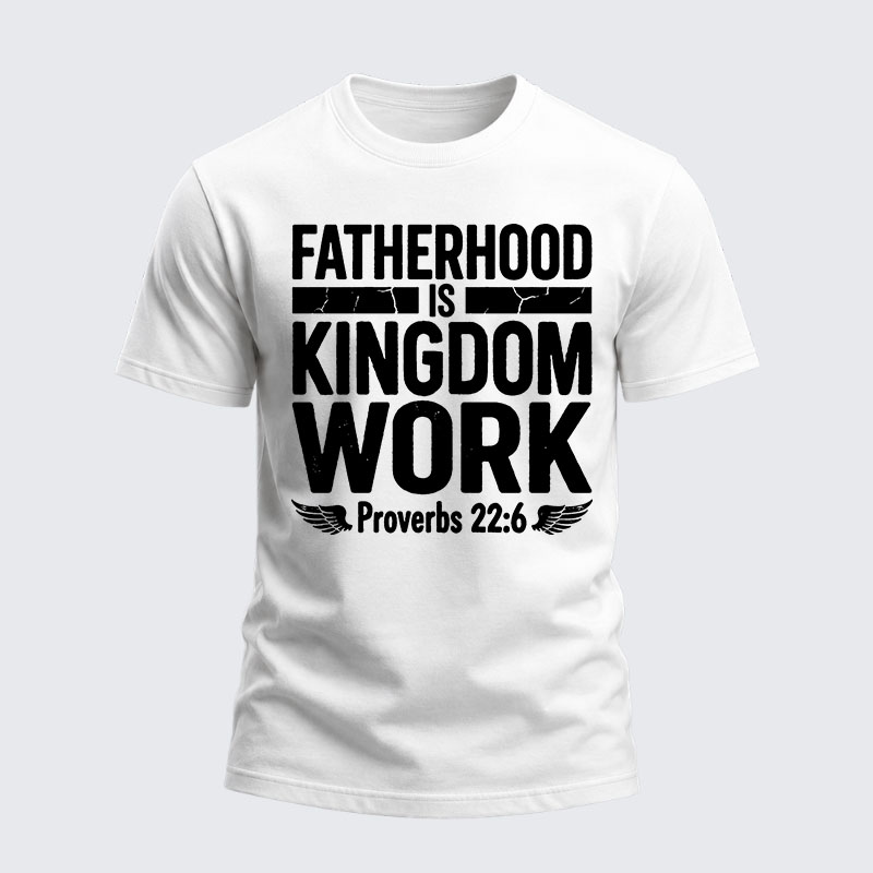 Heavyweight Cotton Tee - Fatherhood is Kingdom Work