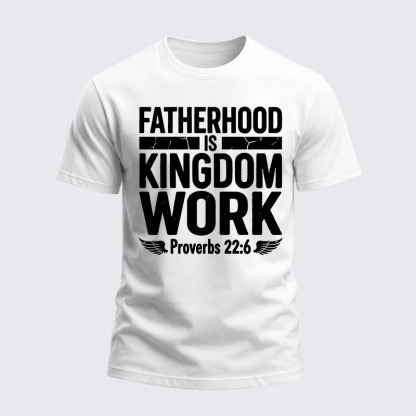 Heavyweight Cotton Tee - Fatherhood is Kingdom Work