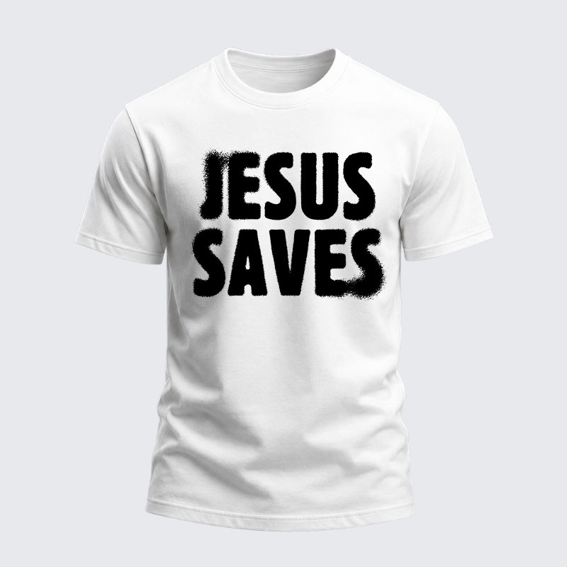 Heavyweight Cotton Tee - Jesus Saves