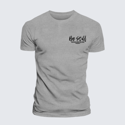 Psalm 46:10 Jesus God Christian Cotton T-Shirt