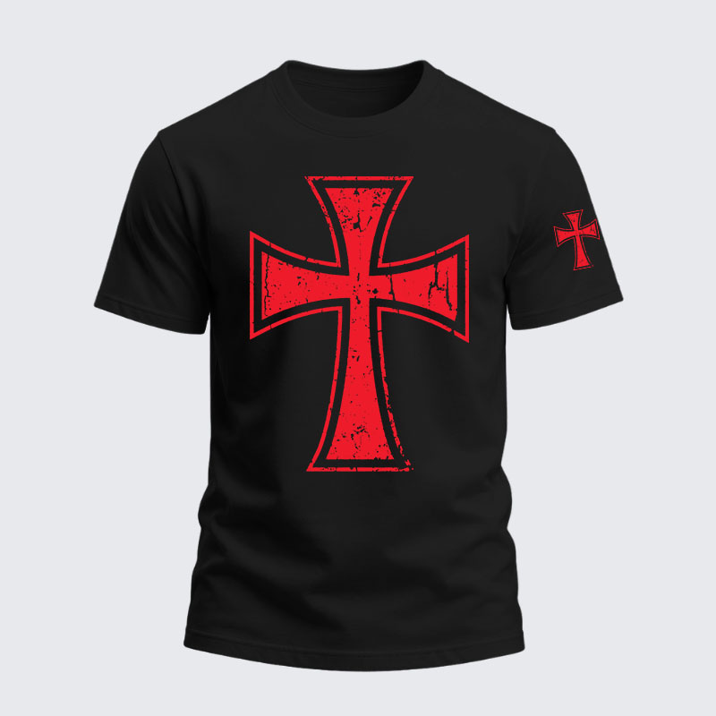 Heavyweight Cotton Tee - Knights Templar Crusader 