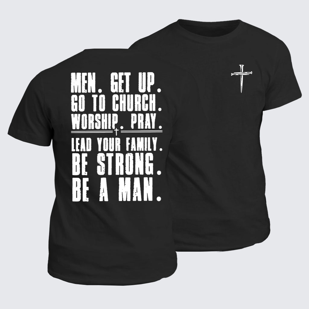 Classic Cotton Tee -  Pray Worship Lead Your Family