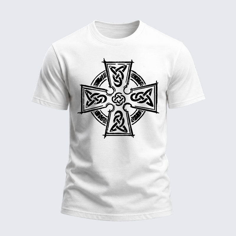 Heavyweight Cotton Tee - Celtic Cross