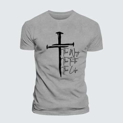 Jesus The Way The Truth The Life Jesus God Christian Cotton T-Shirt
