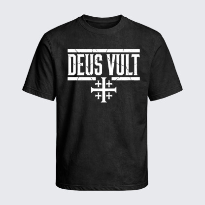 Washed T-Shirt - Deus Vult