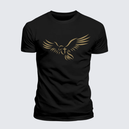Wings Like Eagles Jesus God Christian Cotton T-Shirt