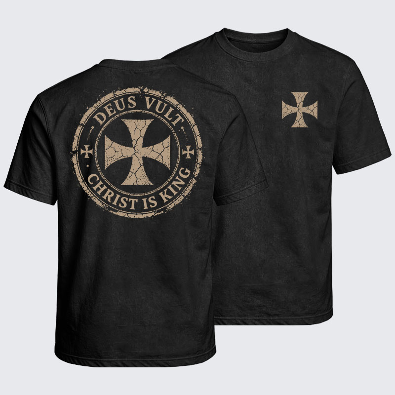 Washed T-Shirt - Deus Vult Christ Is King