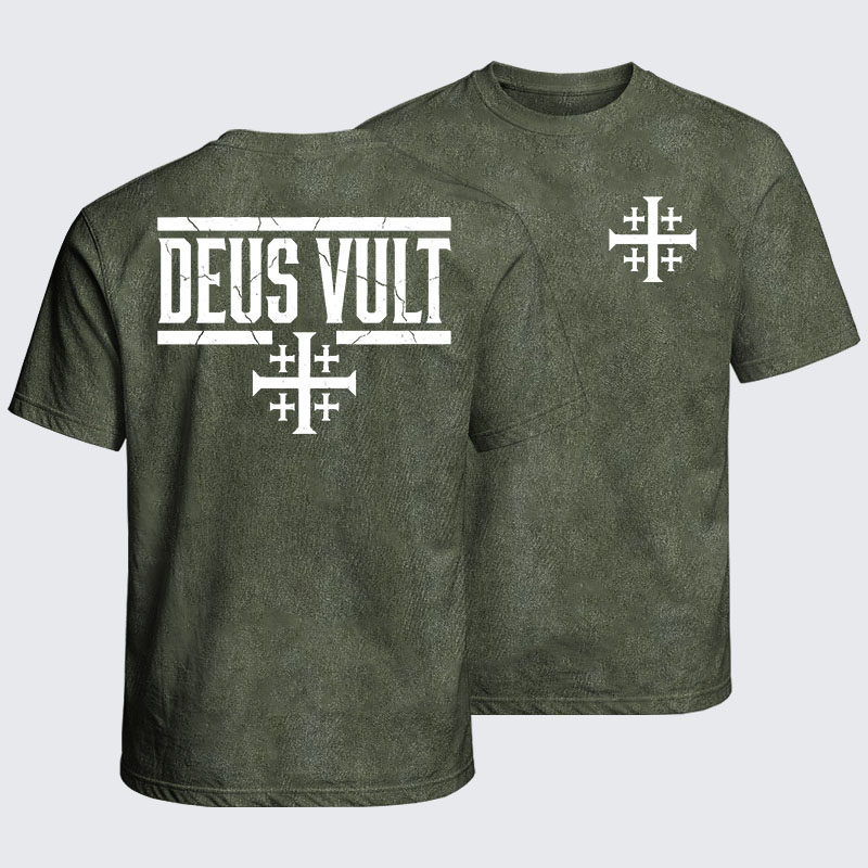 Washed T-Shirt - Deus Vult