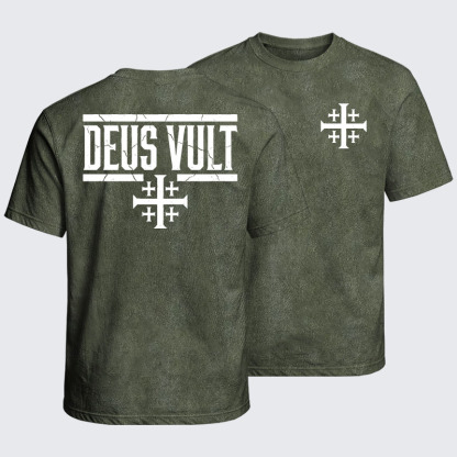 Washed T-Shirt - Deus Vult