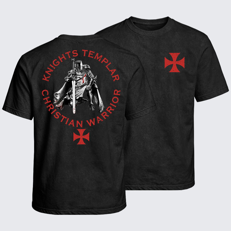 Washed T-Shirt - Knights Templar Templar Cross Crusader Knight