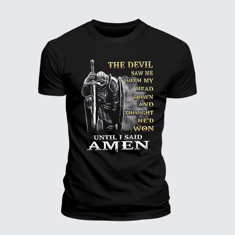 Man Of God Husband Dad Jesus God Christian Cotton T-Shirt