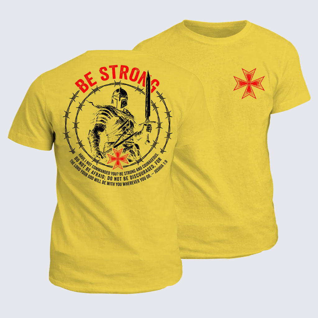 Classic Cotton Tee -  Be Strong And Courageous Joshua 1:9