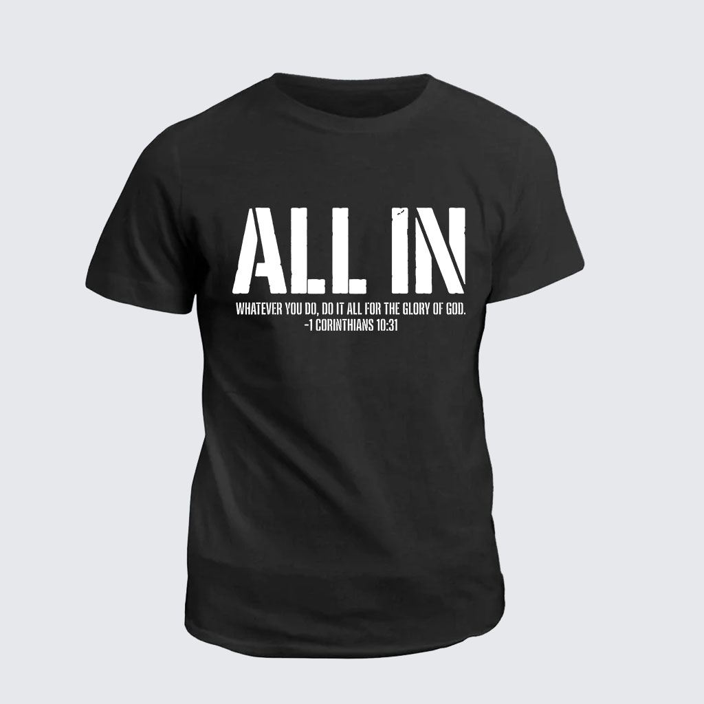 Classic Cotton Tee -  Be Strong And Courageous Joshua 1:9