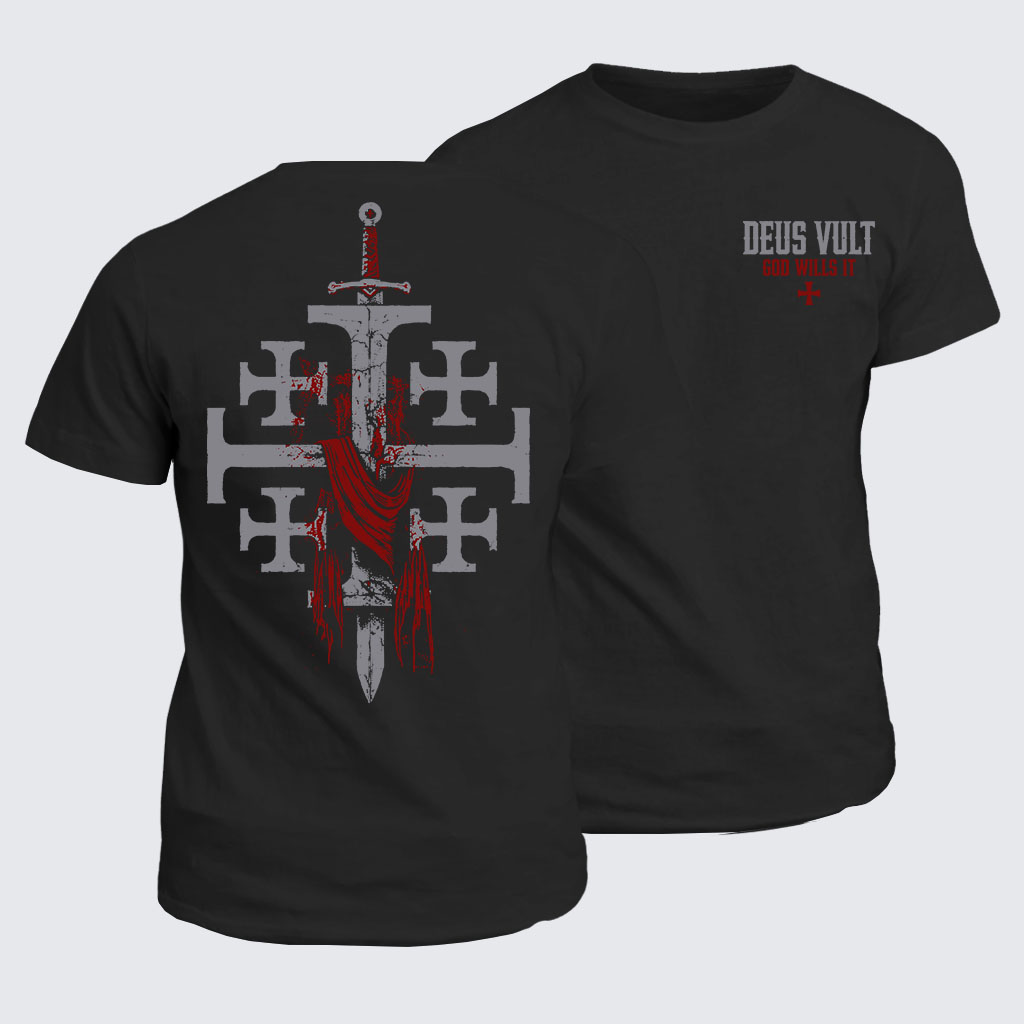 Classic Cotton Tee -  Deus Vult: God Wills It
