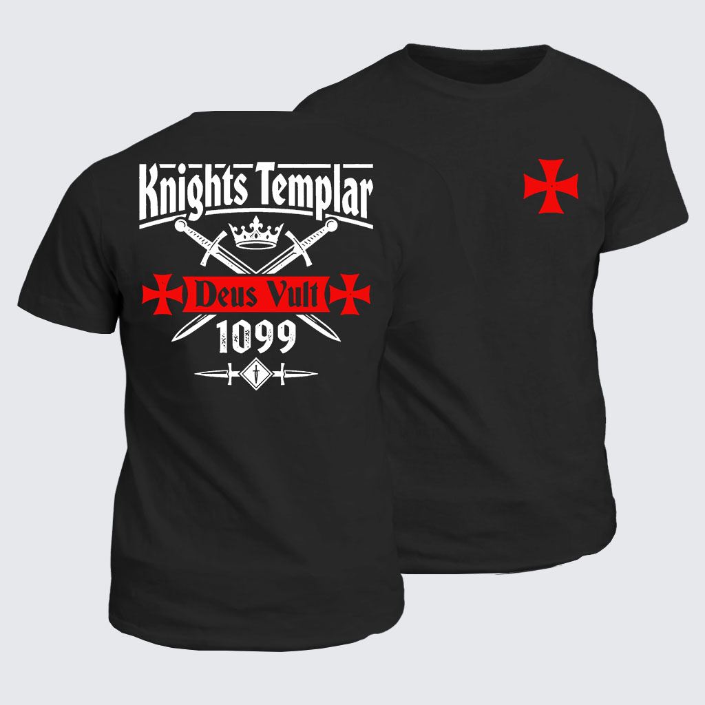 Classic Cotton Tee -   Knights Templar Deus Vult