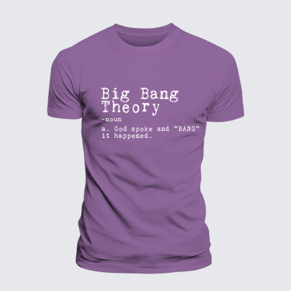 Big Bang Theory Jesus God Christian Premium Mercerized Cotton Tee