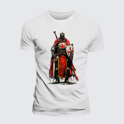 Crusaders Jesus God Christian Premium Mercerized Cotton Tee