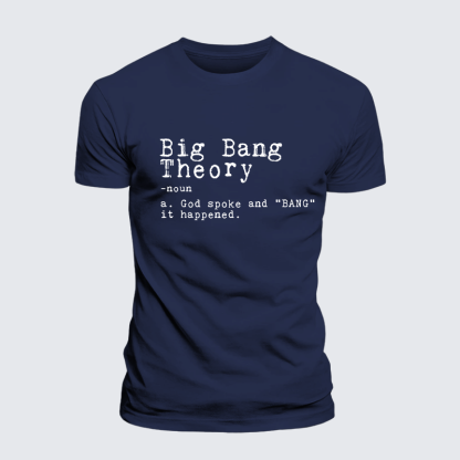 Big Bang Theory Jesus God Christian Premium Mercerized Cotton Tee