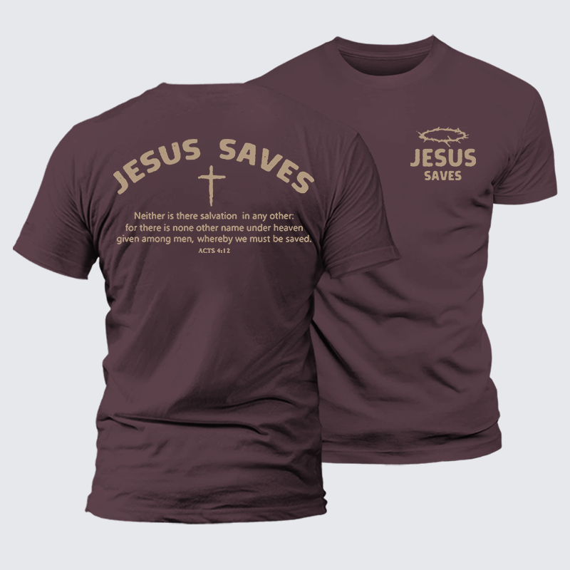 Man Of God Husband Dad Jesus God Christian Cotton T-Shirt