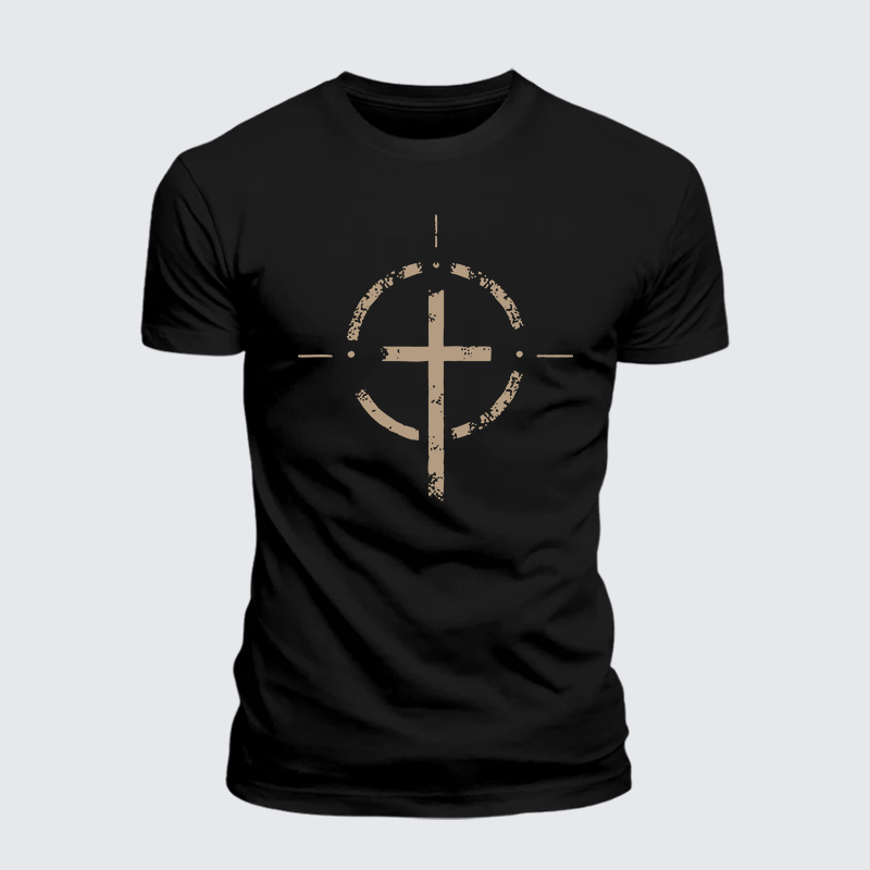 Man Of God Husband Dad Jesus God Christian Cotton T-Shirt