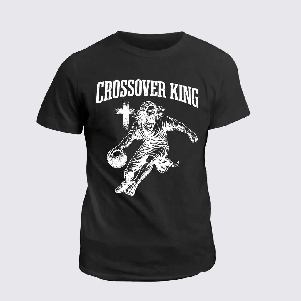 Crossover King Jesus God Christian Cotton T-Shirt