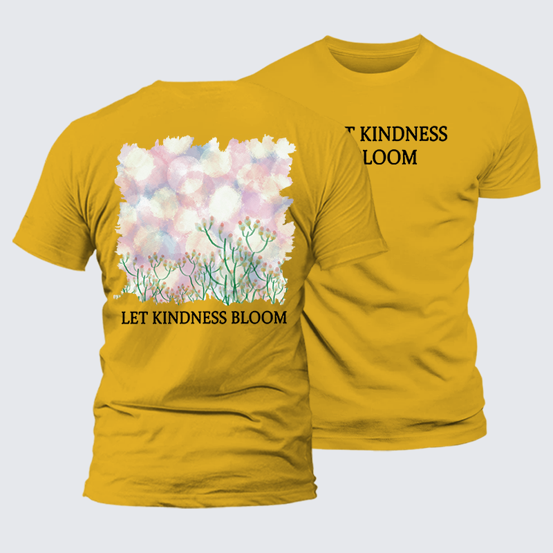 Let Kindness Bloom Jesus God Christian Premium Mercerized Cotton Tee