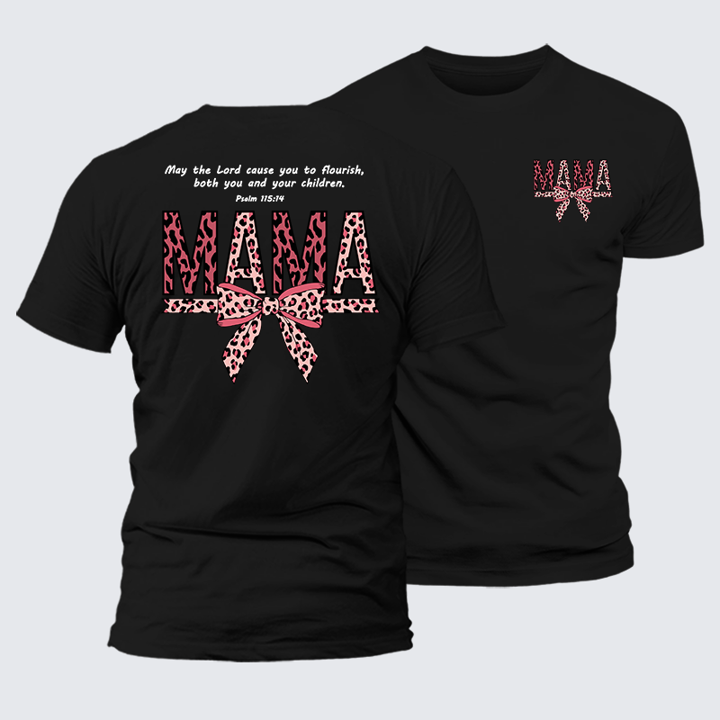 Blessed Mama Jesus God Christian Premium Mercerized Cotton Tee