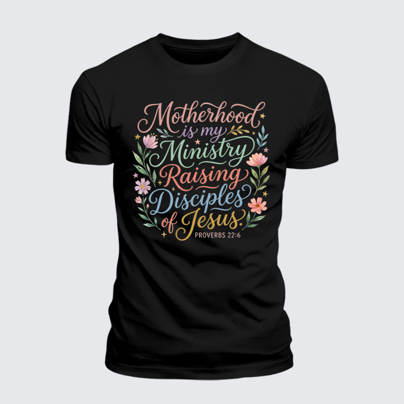 Man Of God Husband Dad Jesus God Christian Cotton T-Shirt