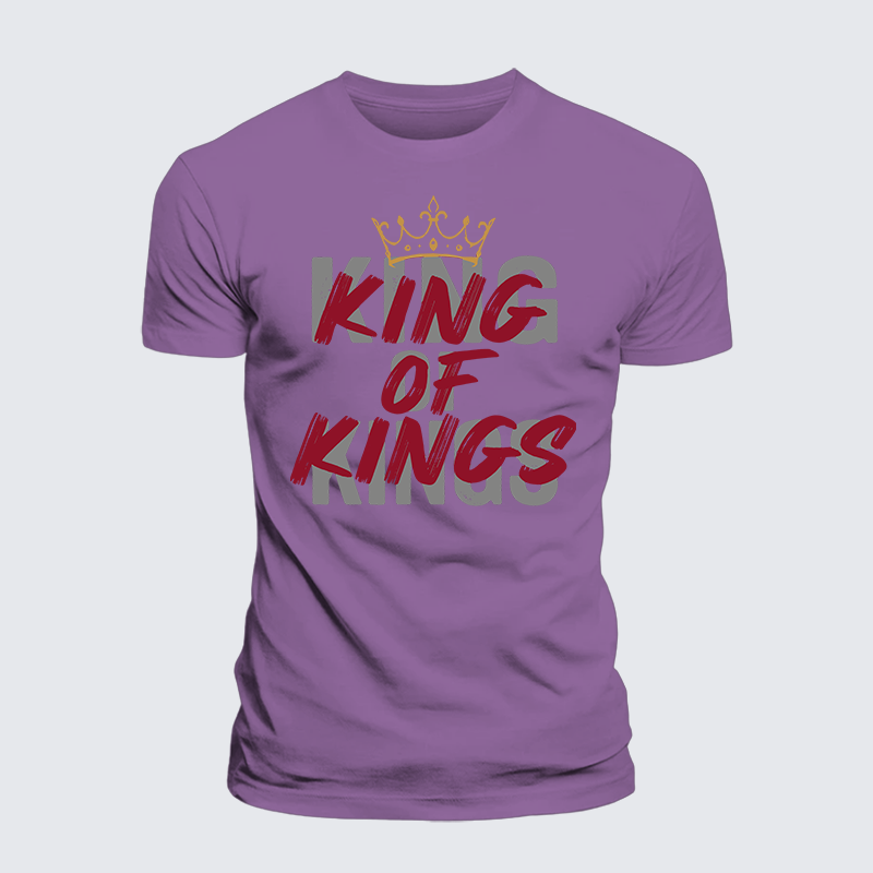 King Of Kings Jesus God Christian Premium Mercerized Cotton Tee