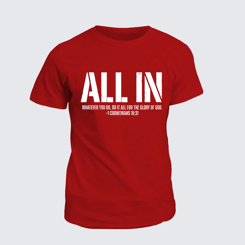 Classic Cotton Tee -  Be Strong And Courageous Joshua 1:9