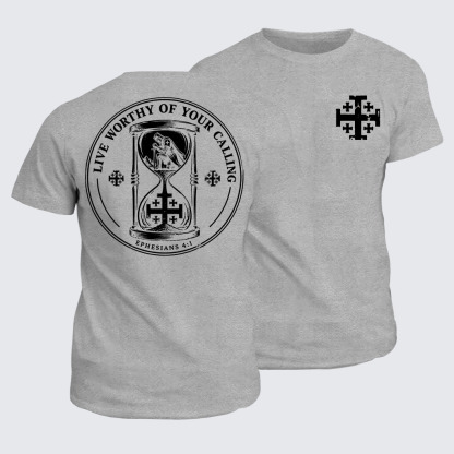 Classic Cotton Tee - Live Worthy of Your Calling