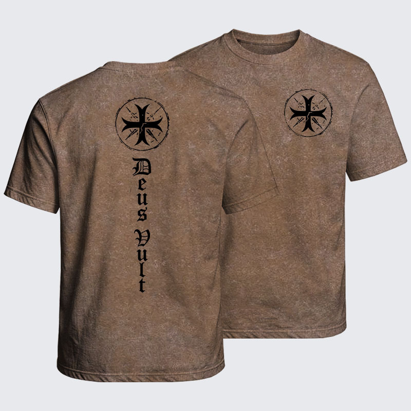 Washed T-Shirt - Deus Vult