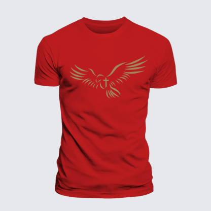 Wings Like Eagles Jesus God Christian Cotton T-Shirt