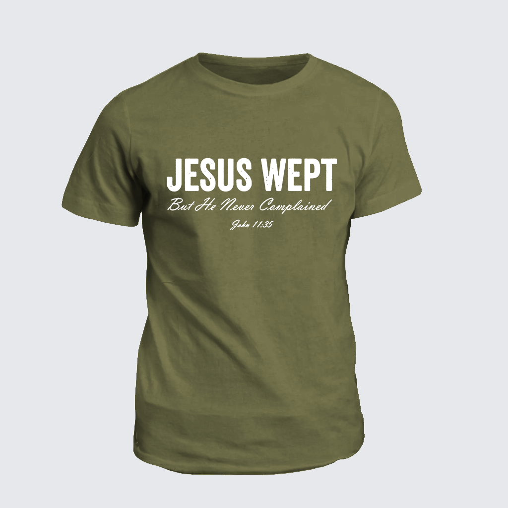 Jesus Wept Jesus God Christian Cotton T-Shirt