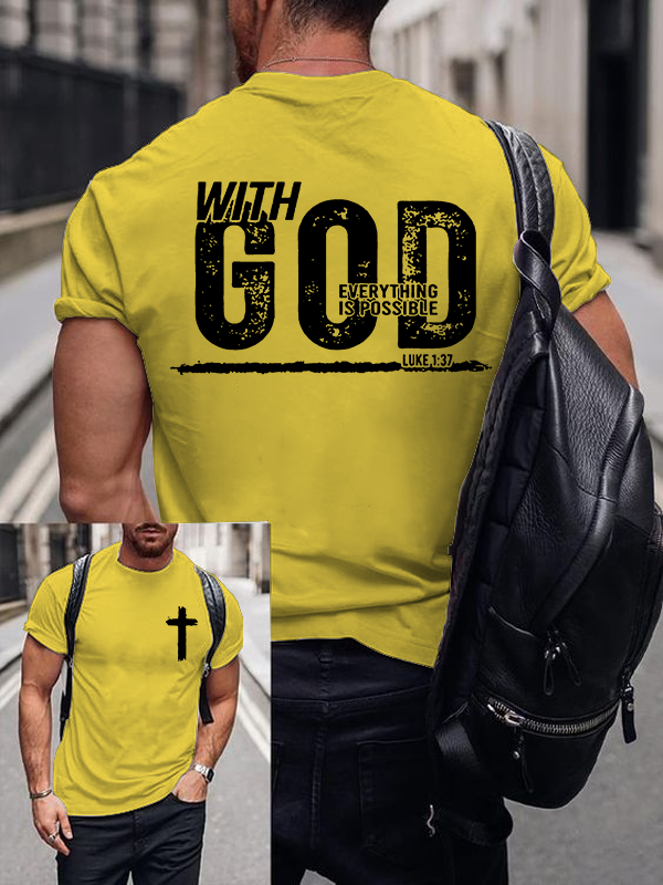 Everything Is Possible Jesus God Christian Cotton T-Shirt