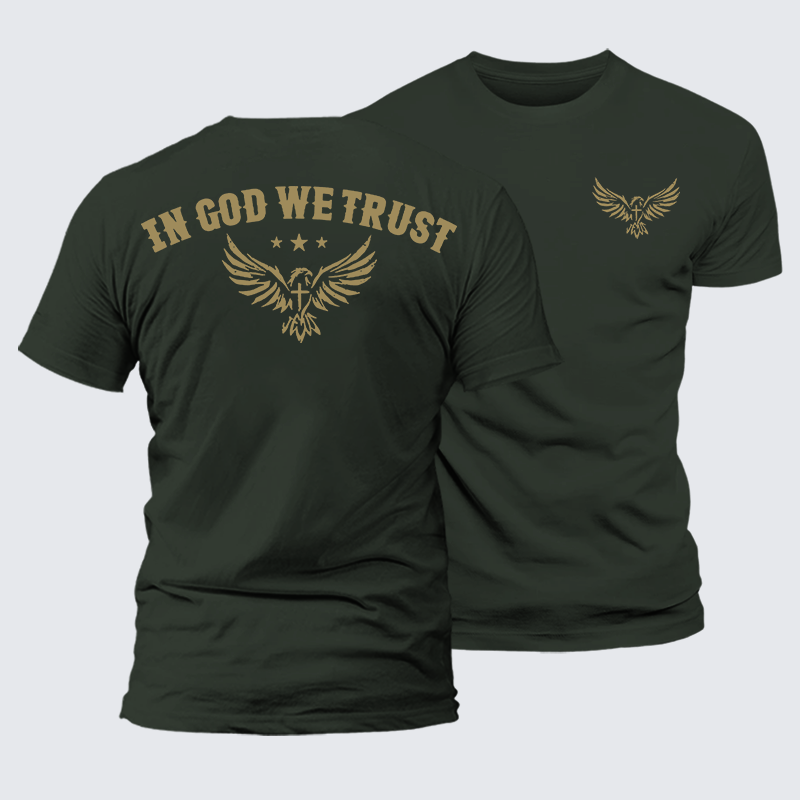 In God We Trust Jesus God Christian Premium Mercerized Cotton Tee