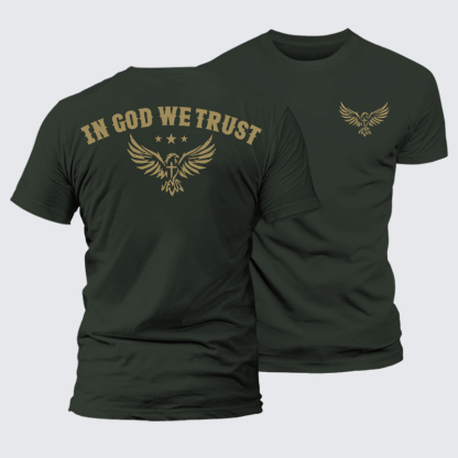In God We Trust Jesus God Christian Premium Mercerized Cotton Tee